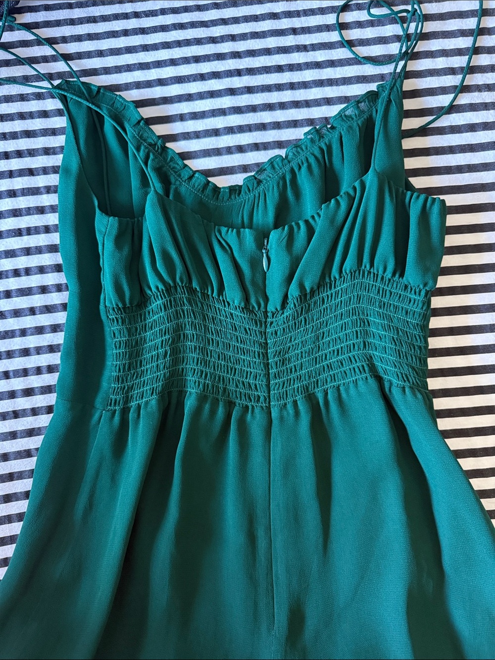 Reformation Emerald Green Mini Slip Dress - Picture 4 of 4